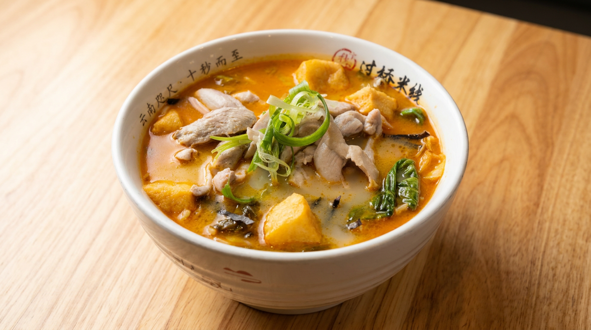 Golden hot and sour, kimchi soup