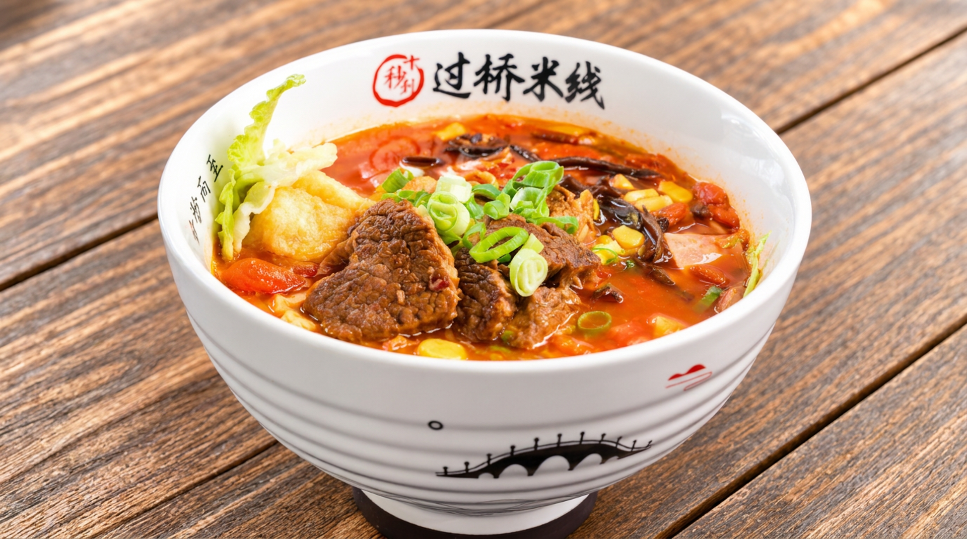 Tomato soup with fatty beef