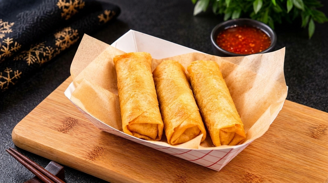 Fried Vegetarian Spring Rolls (3) 素春捲