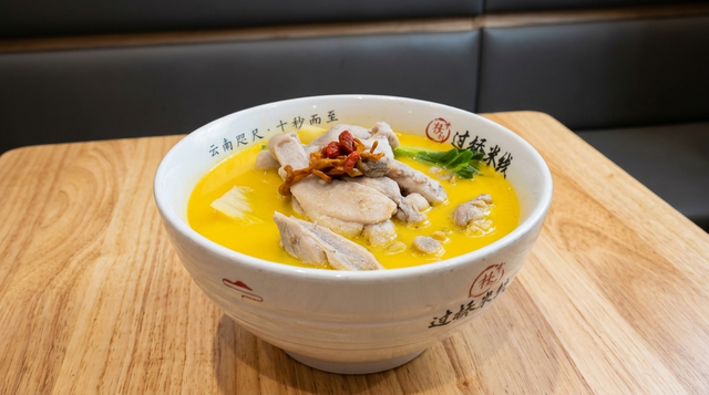 一鍋煮過橋-花膠雞湯米線 Fish Maw Chicken Soup with Chicken Thigh Rice Noodle Soup.