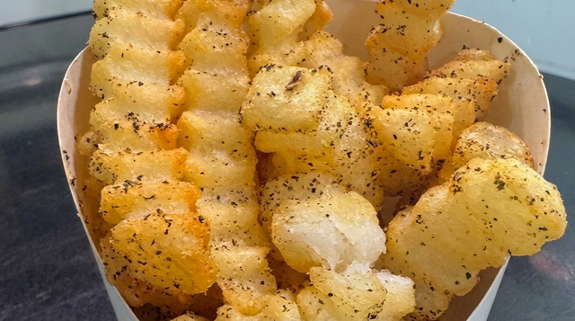 Salt & Pepper Crinkle-Cut Fries.
