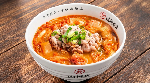 Kimchi Fatty Beef Rice Noodle 韓式泡菜肥牛米線.